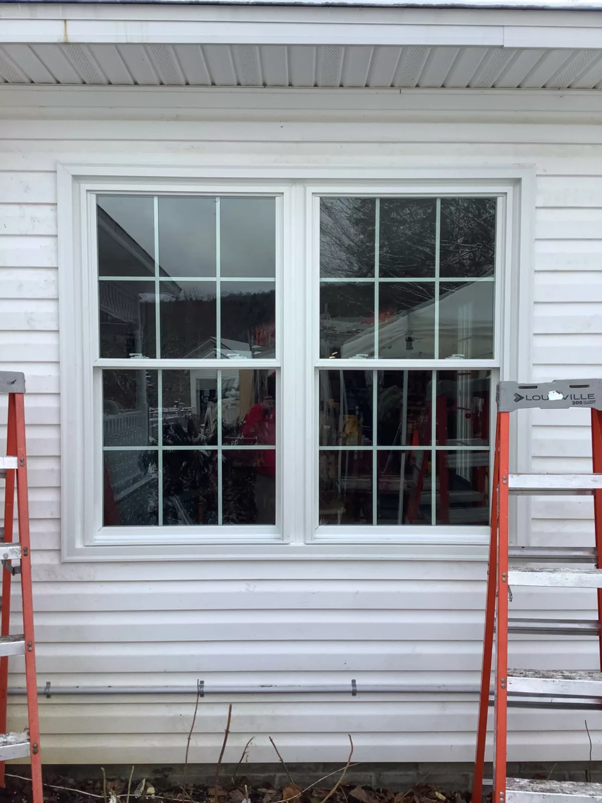 New mulled double hung windows