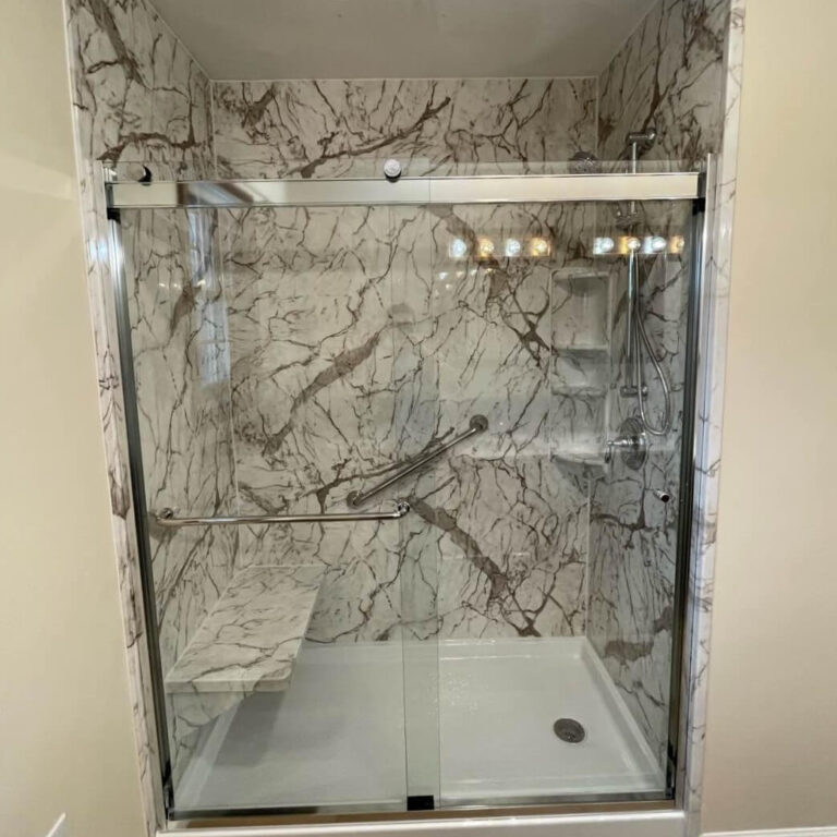 Completed walk in shower