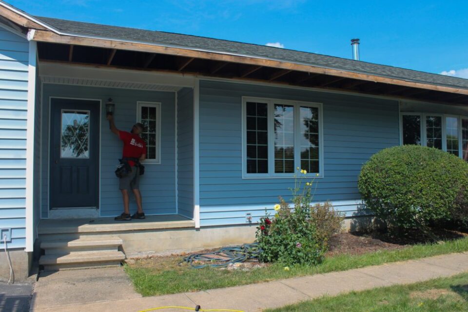 Siding with House Wrap